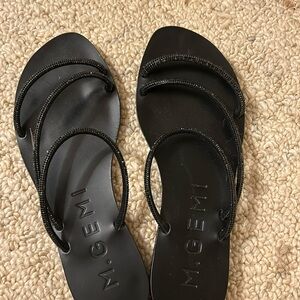 M. Gemi beaded black sandals size 37.5